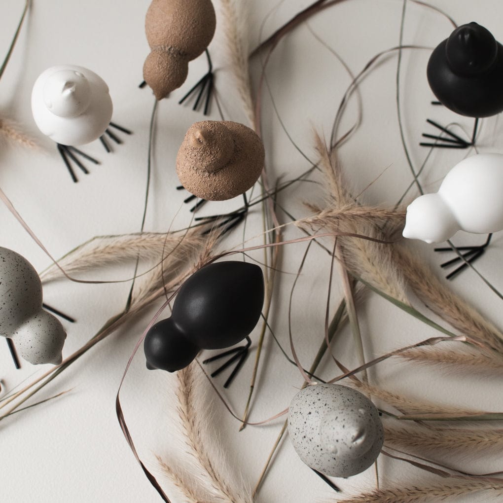 Swedish Birds Dekofiguren 2er Set - weiß