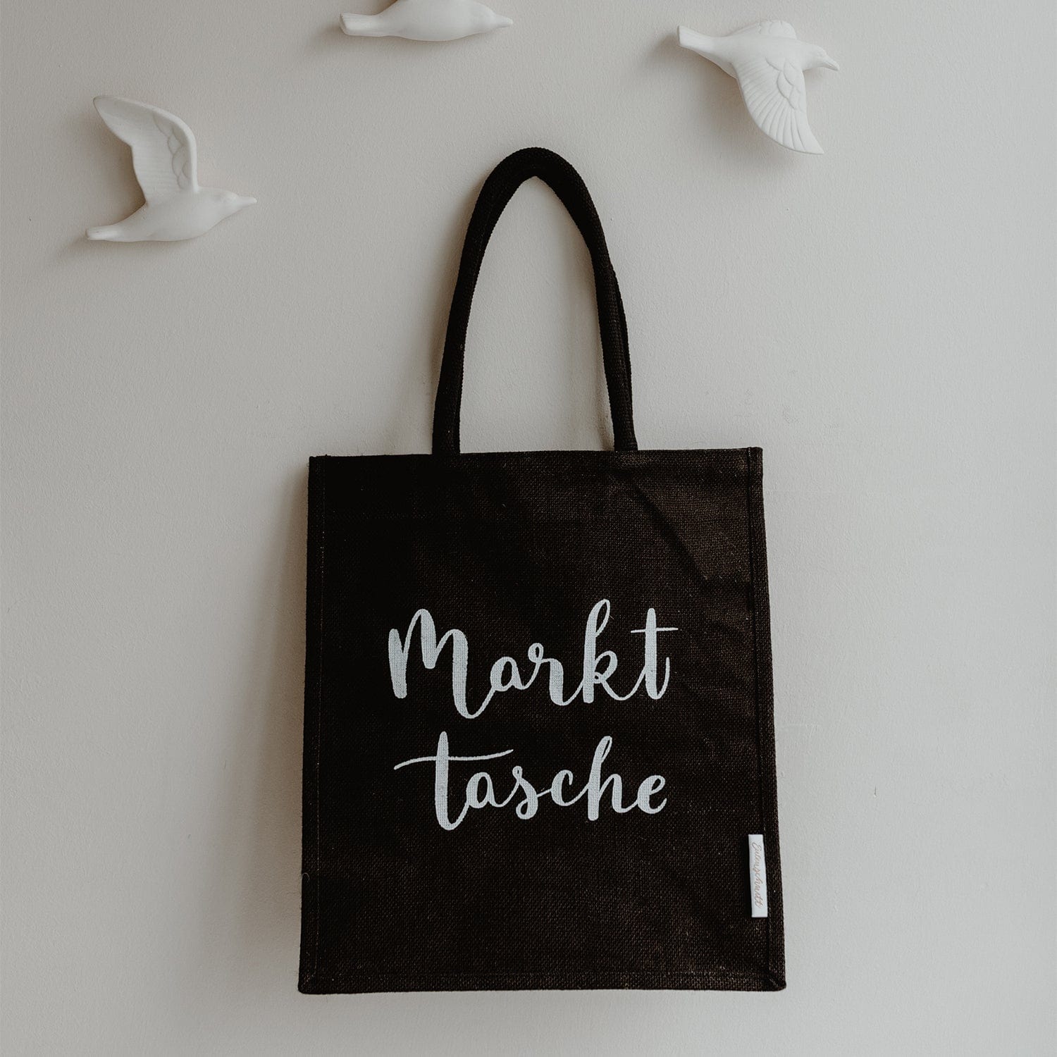 Jute Shopper Markttasche - schwarz