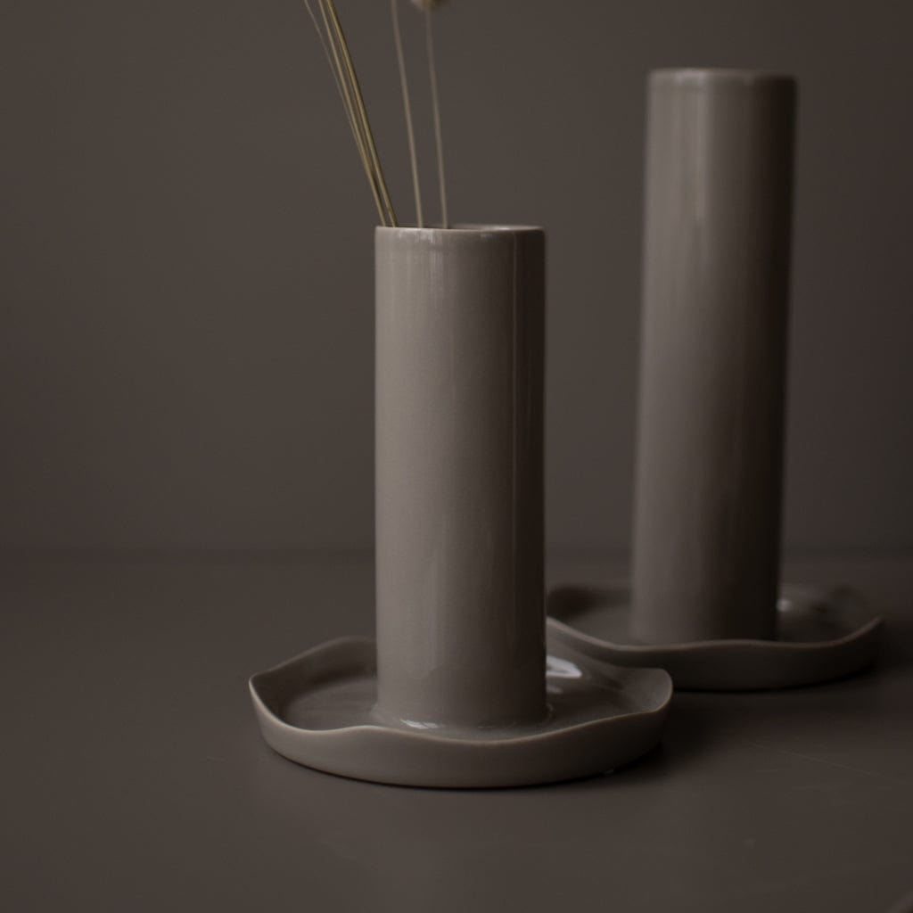 OUTLET Vase Wave L - shiny mole