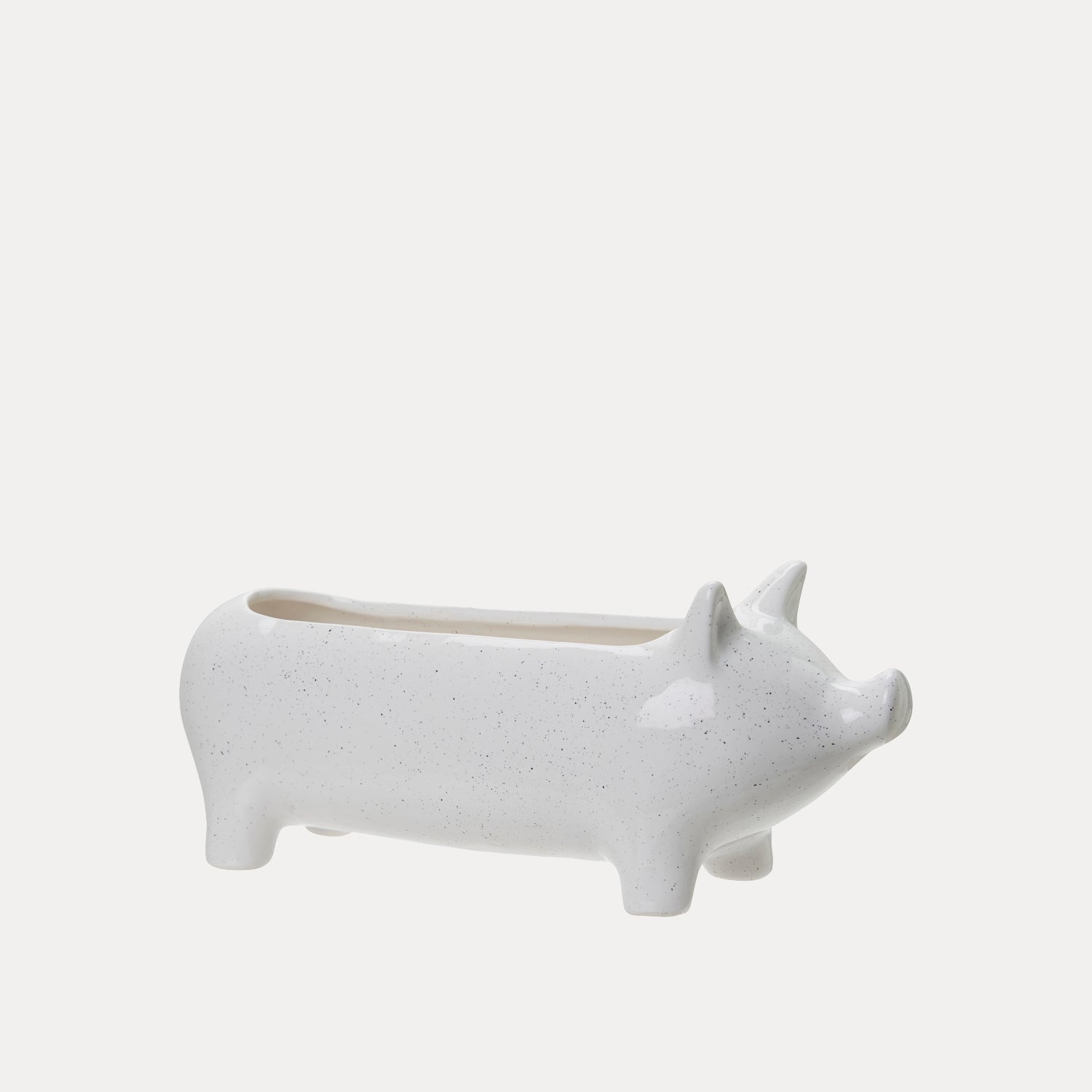 Schale Schwein Kim - weiß gesprenkelt