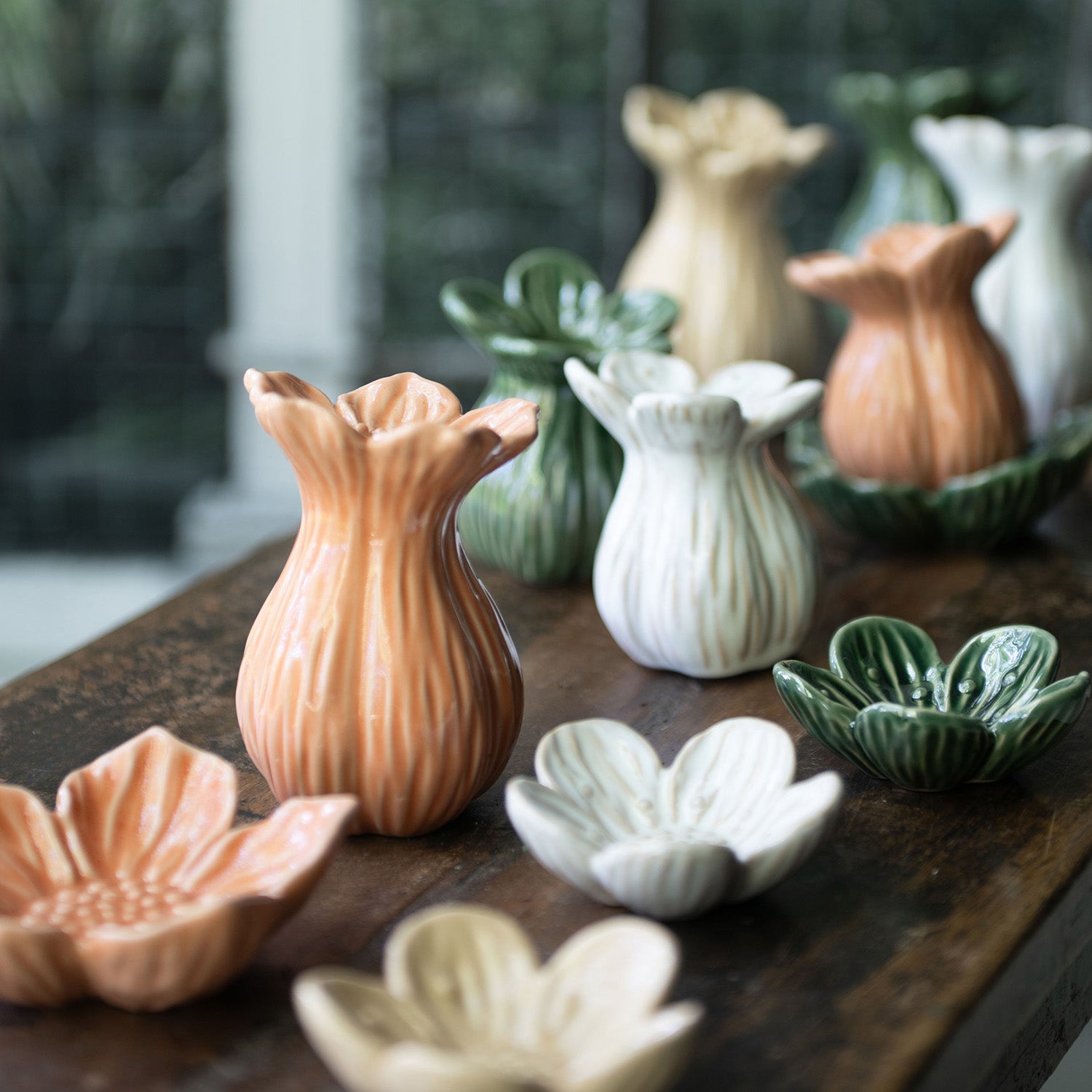 Vase Ingrid 2er Set - peach