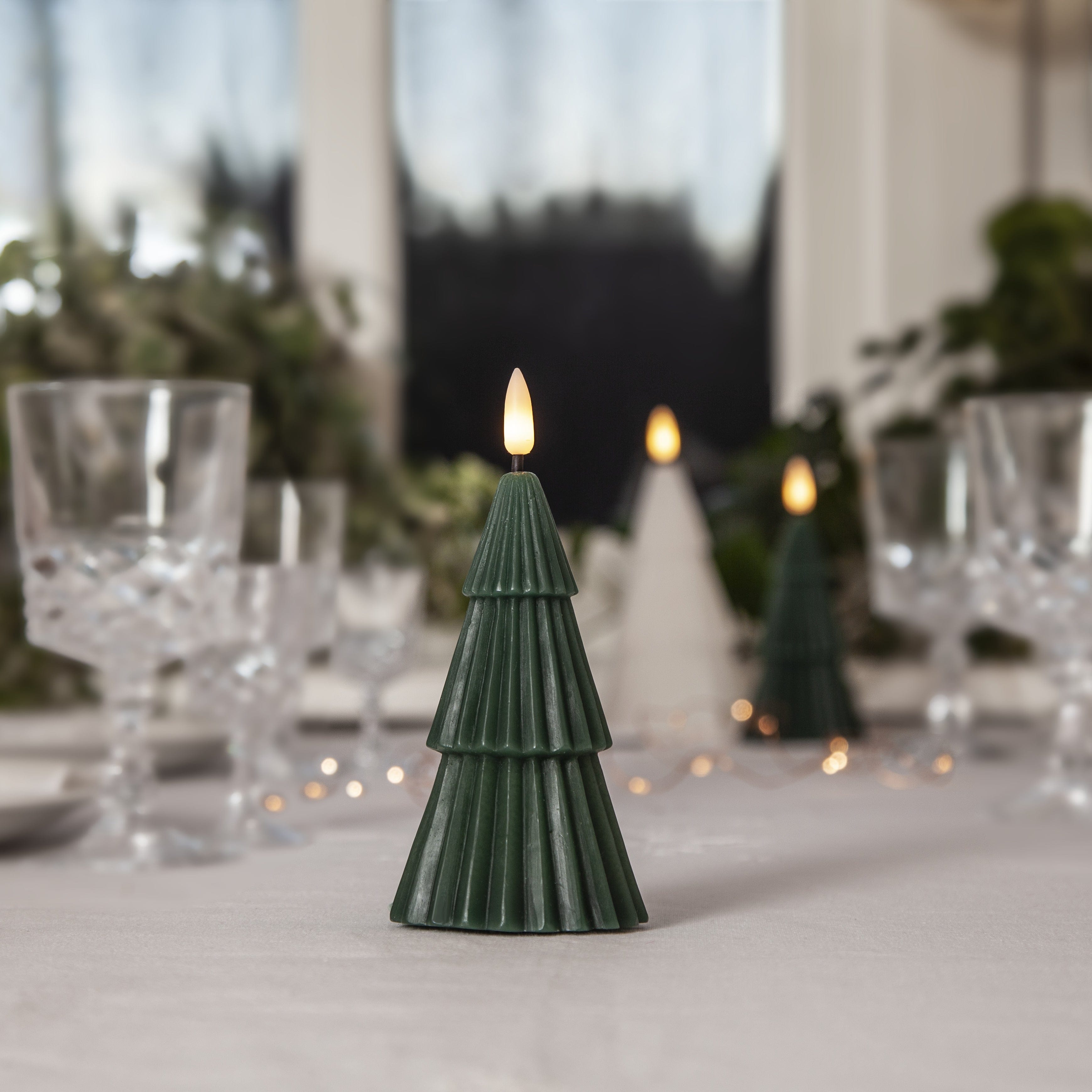 LED-Kerze Tannenbaum - grün