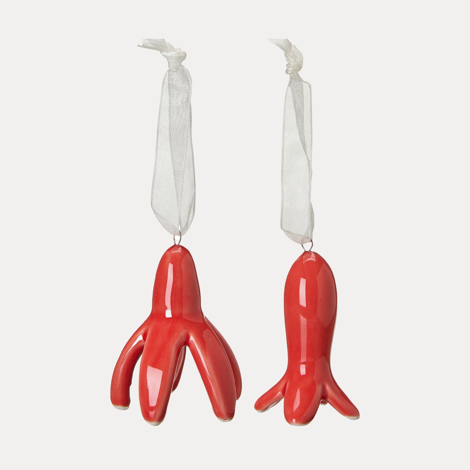 Dekoanhänger Blumen Tina 2er Set - rot