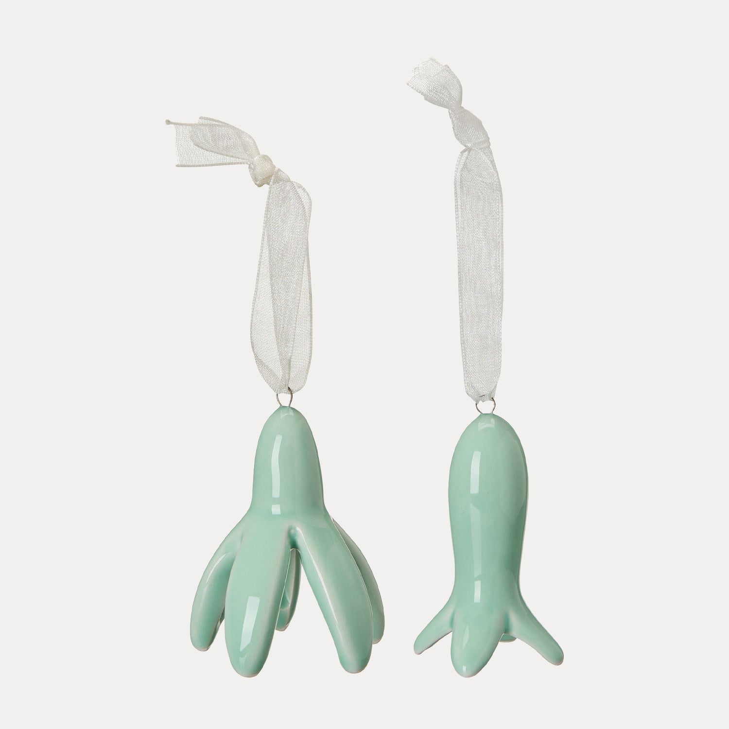 Dekoanhänger Blumen Tina 2er Set - türkis