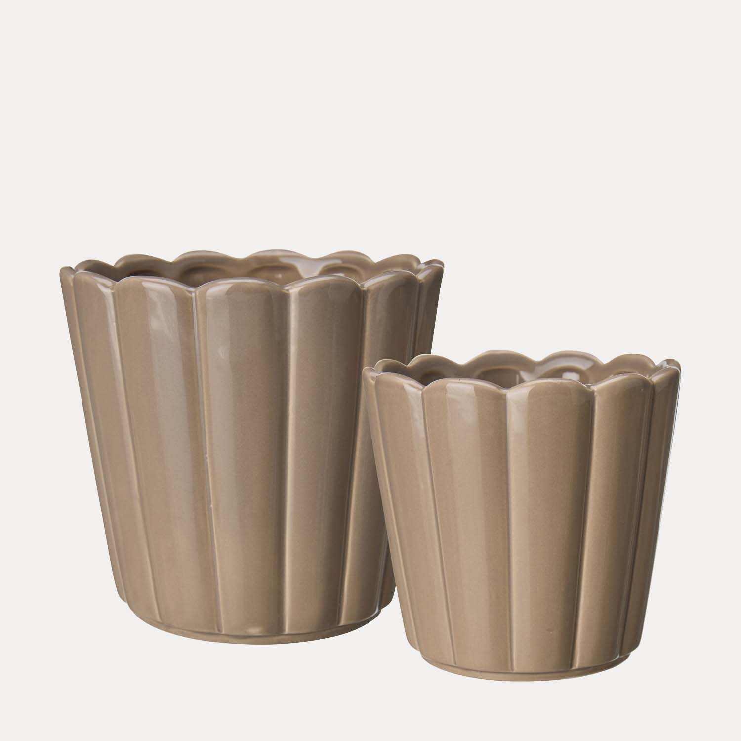 Übertopf Edna - beige