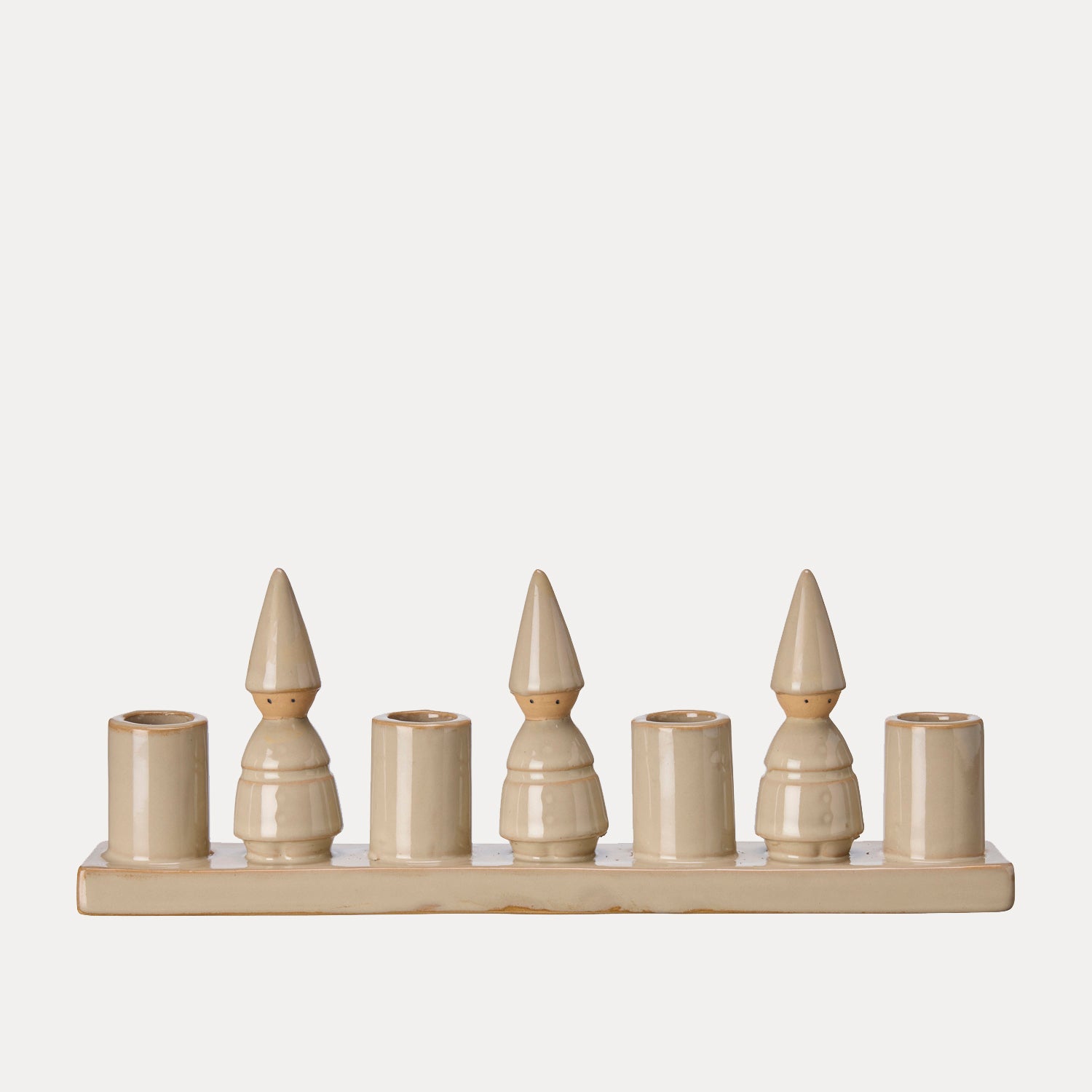 Kerzenhalter Santa - beige
