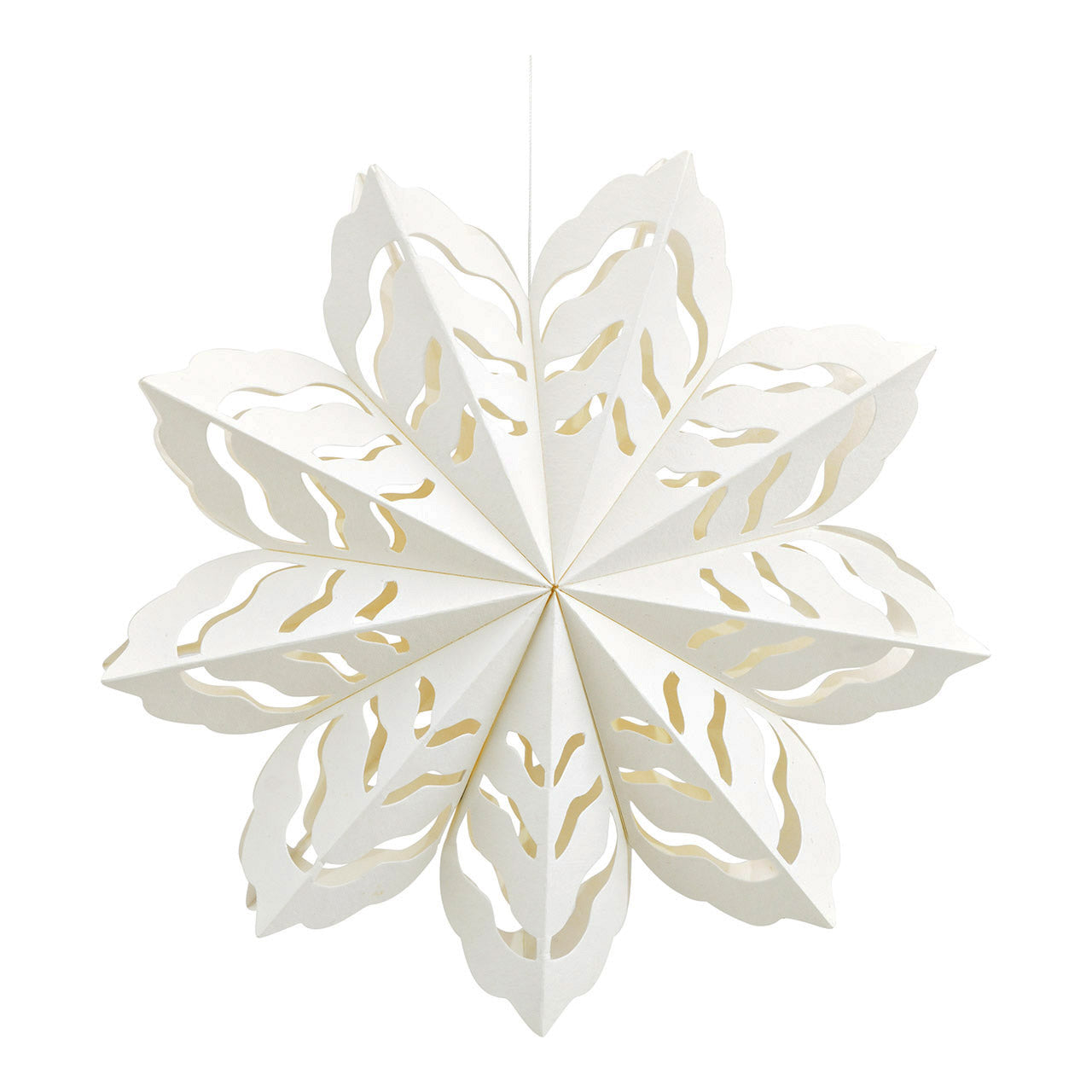 Papieranhänger Schneeflocke 30cm - weiß