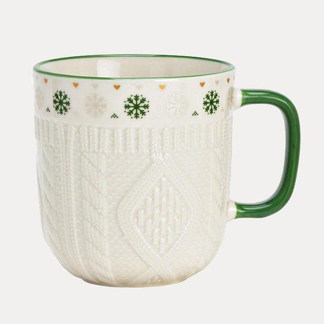 Tasse Schneeflocke - grün