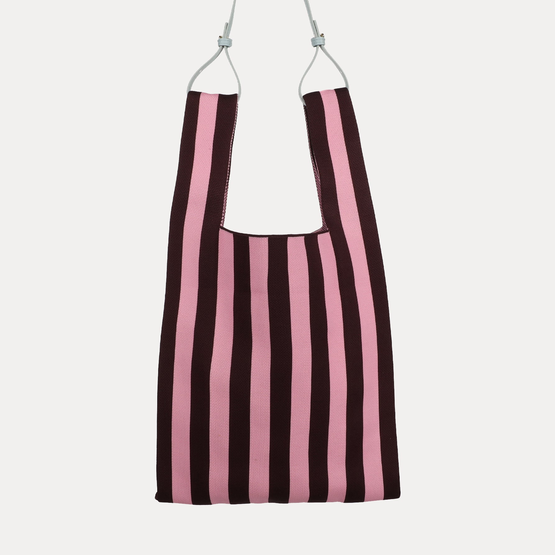 Knitted Markttasche - chocolate & bubblegum