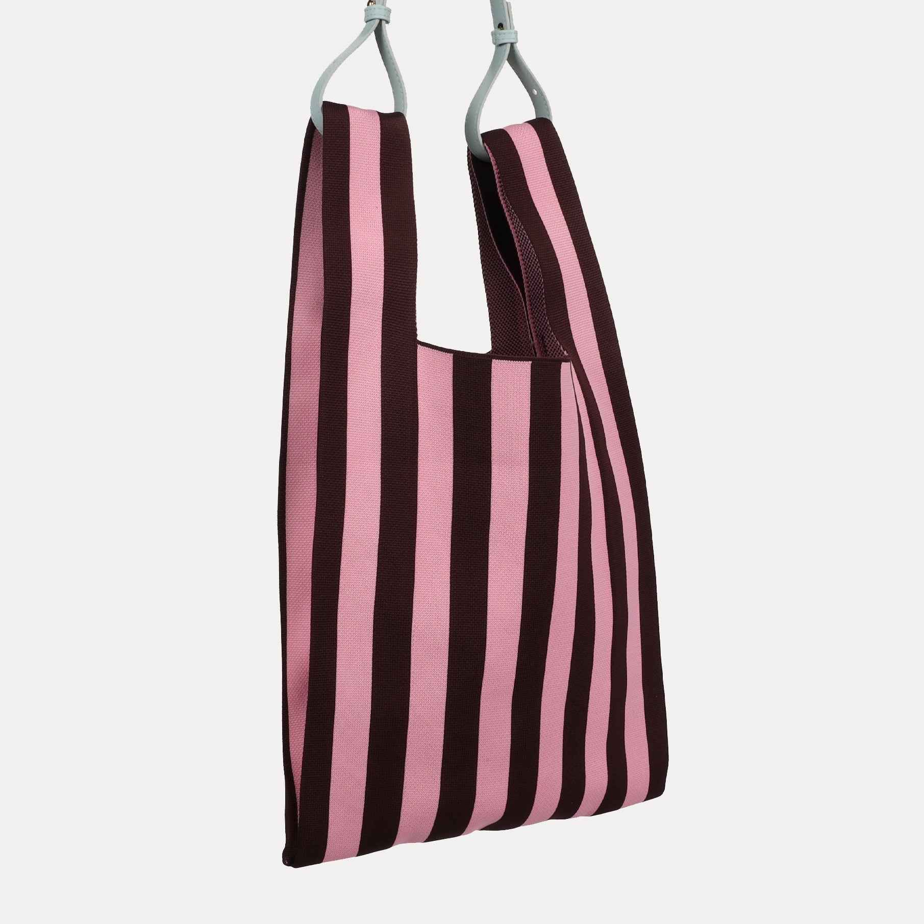 Knitted Markttasche - chocolate & bubblegum