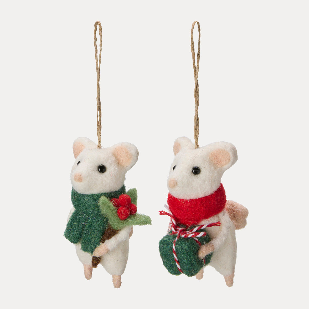 Filzanhänger Weihnachtsmäuse