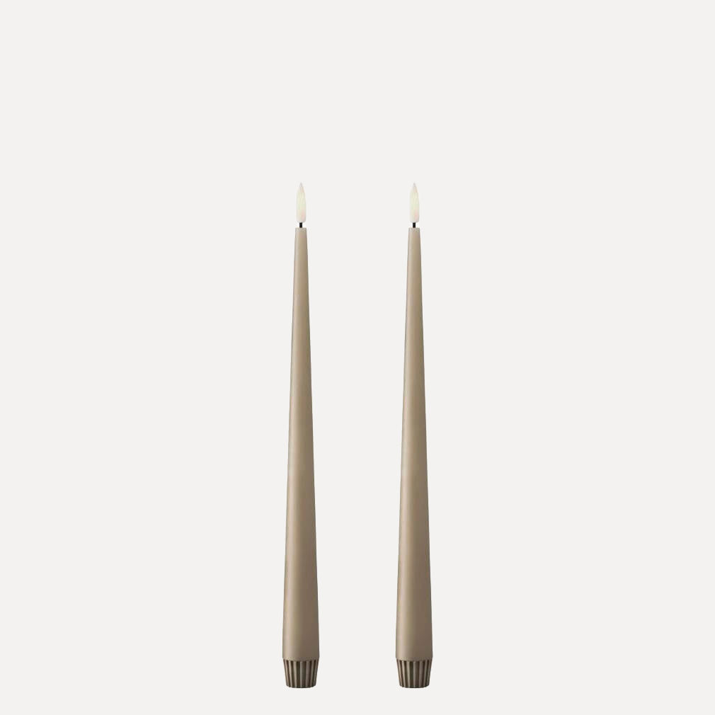 Ester & Erik LED Stabkerzen 2er Set - 18 nougat