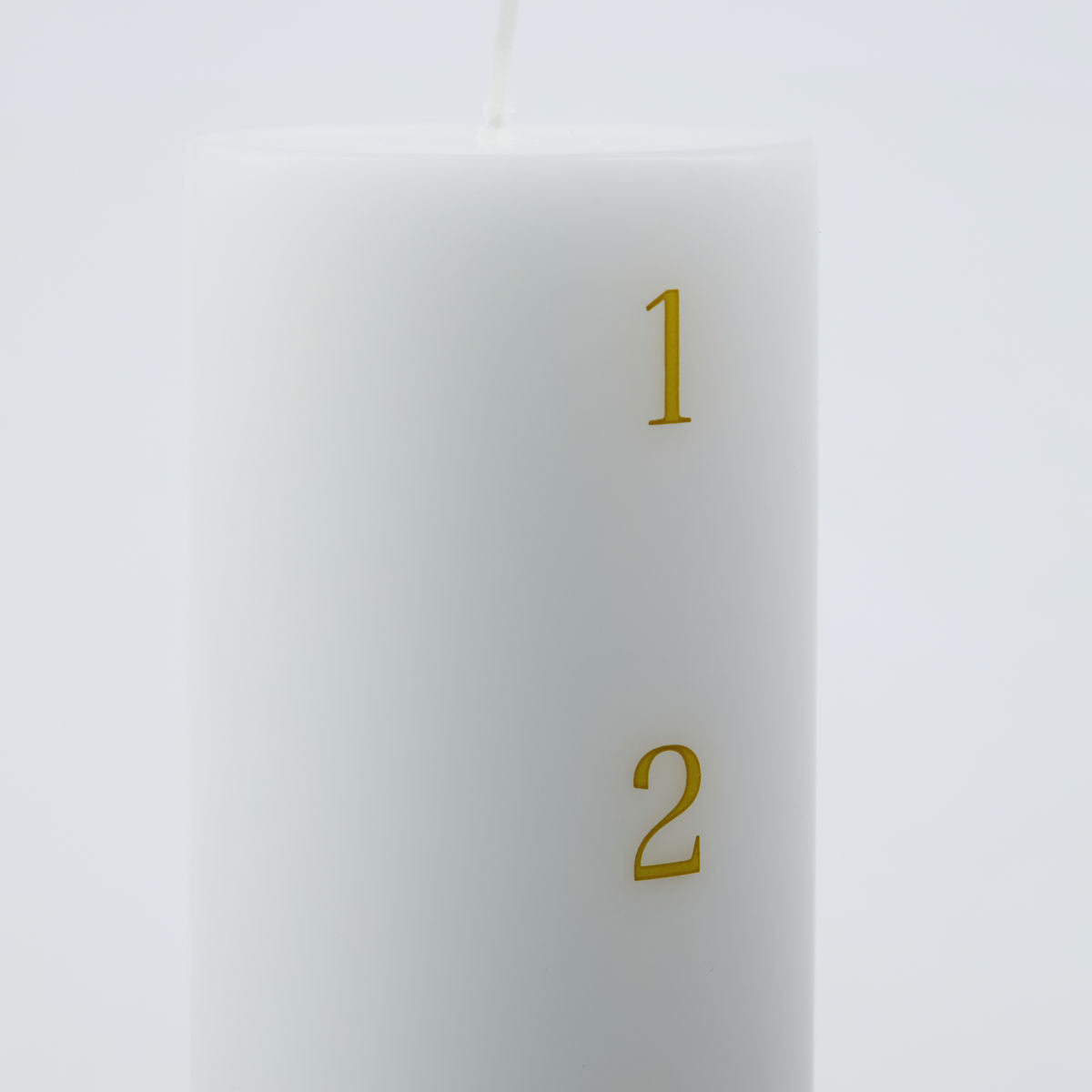 Adventskerze Start - weiß