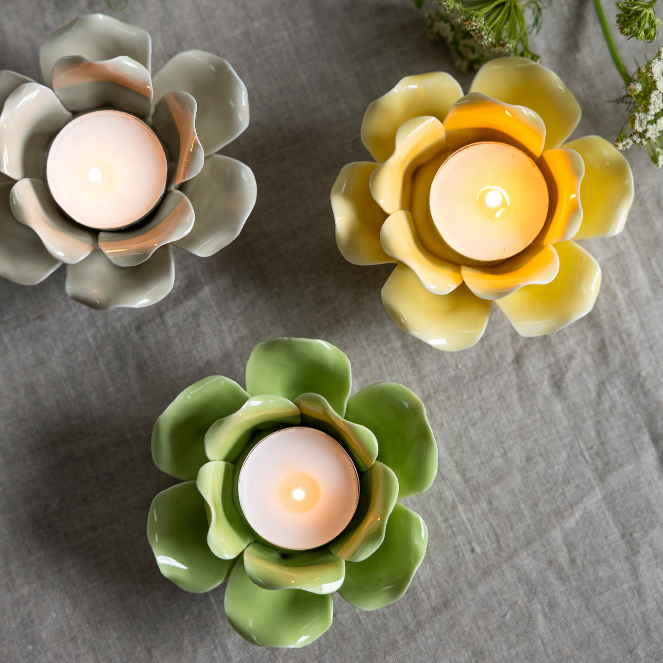 Kerzenhalter Grönska - greige