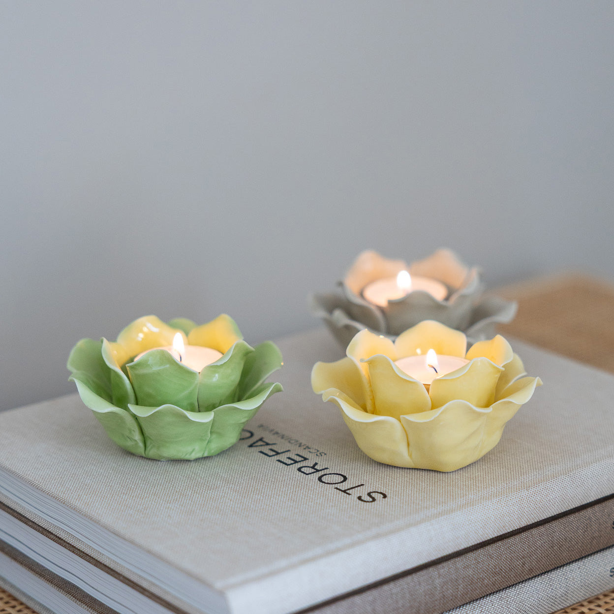 Kerzenhalter Grönska - hellgelb