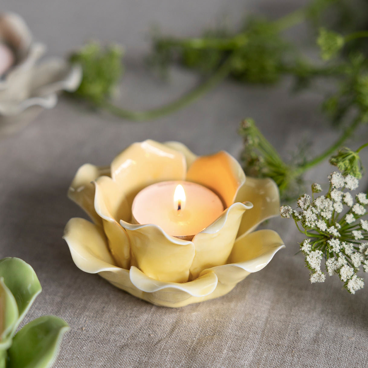 Kerzenhalter Grönska - hellgelb