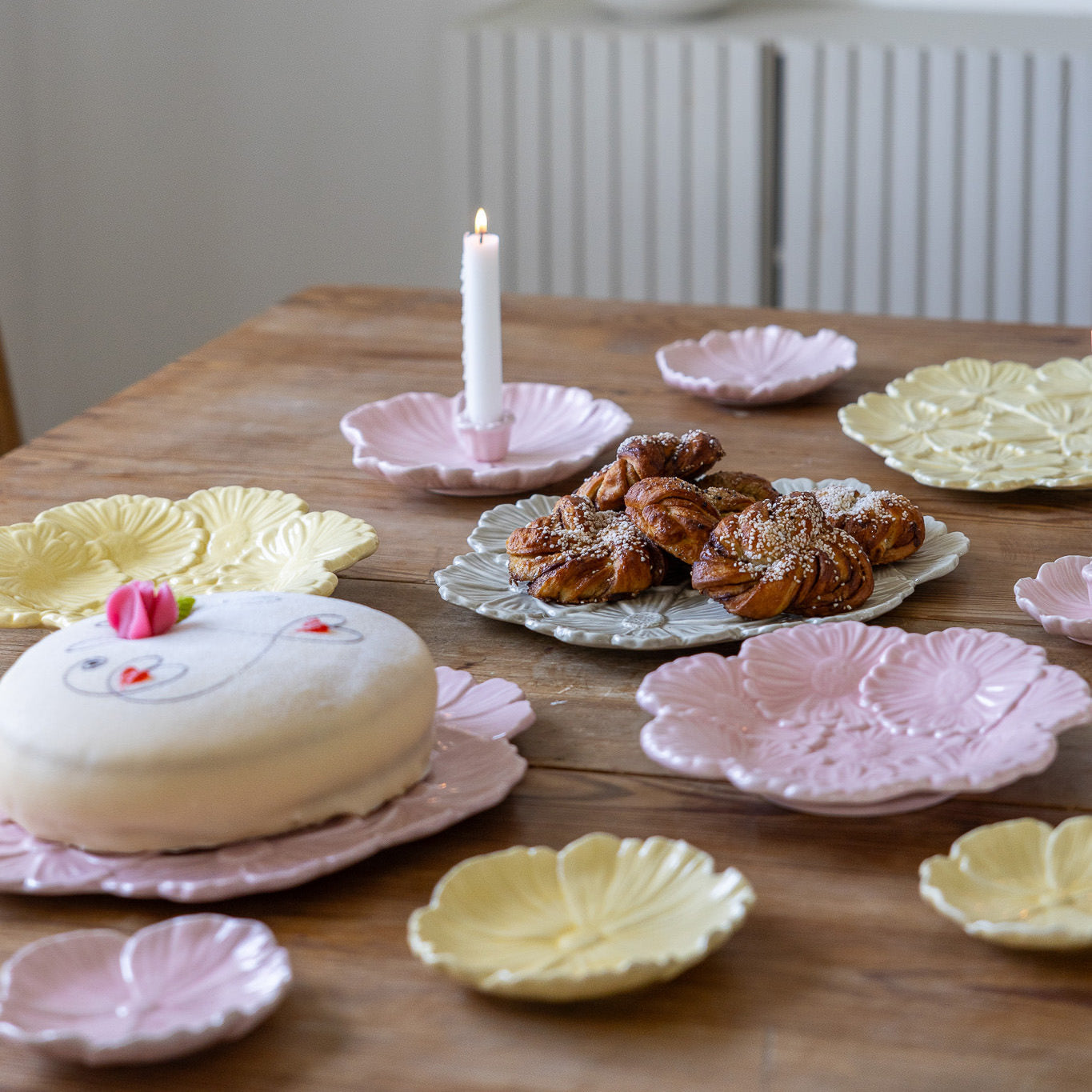 Teller Blomster - rosa