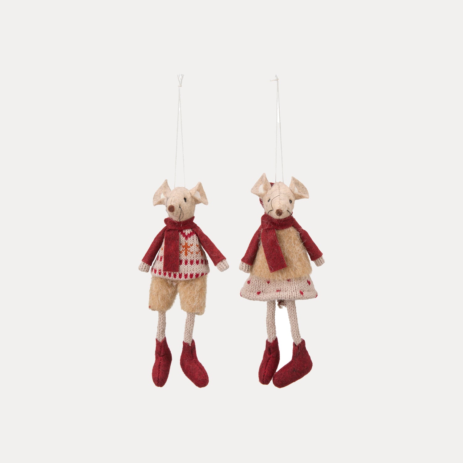 Filzanhänger Henry & Hilda - rot beige