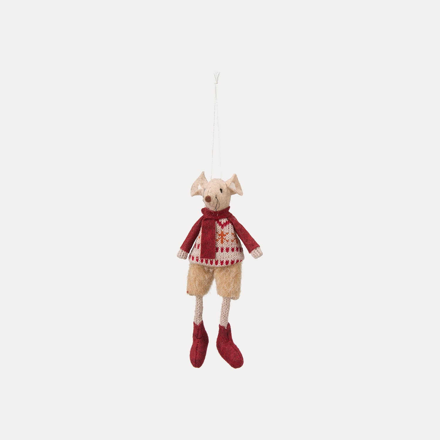 Filzanhänger Henry & Hilda - rot beige