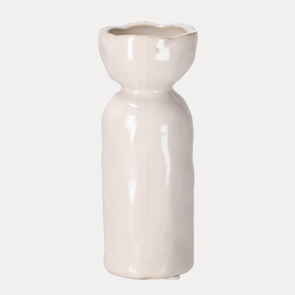 Zwiebelvase Bulb - cremeweiß