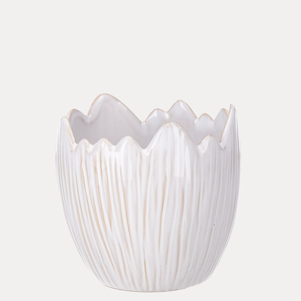 Übertopf Osterei - cremeweiß