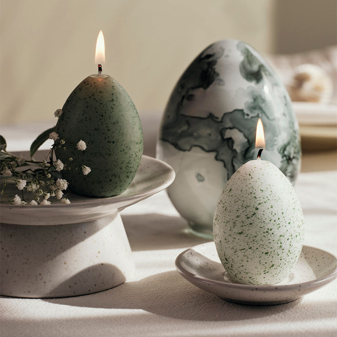 Osterdeko Kerzen 4er Set - sage green