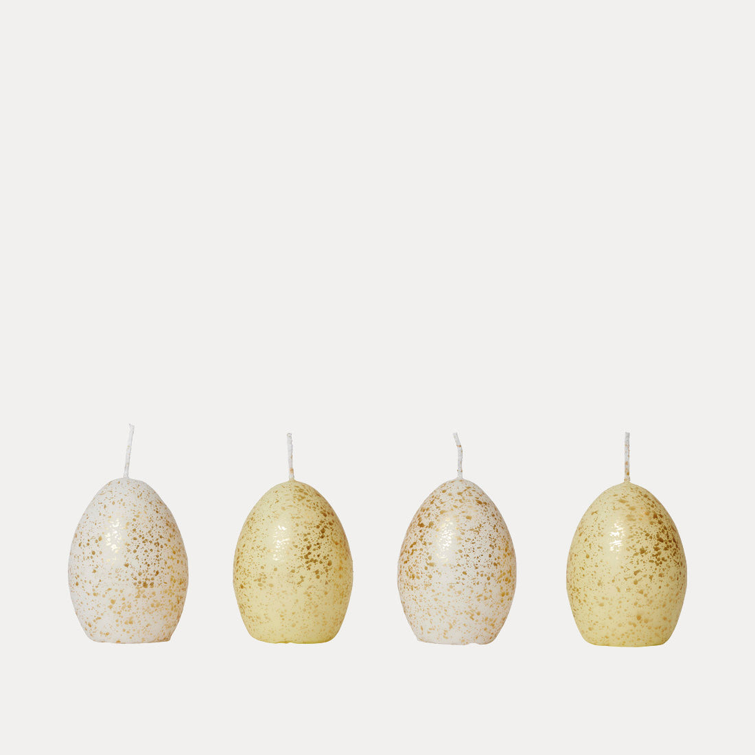 Osterdeko Kerzen 4er Set - butter yellow