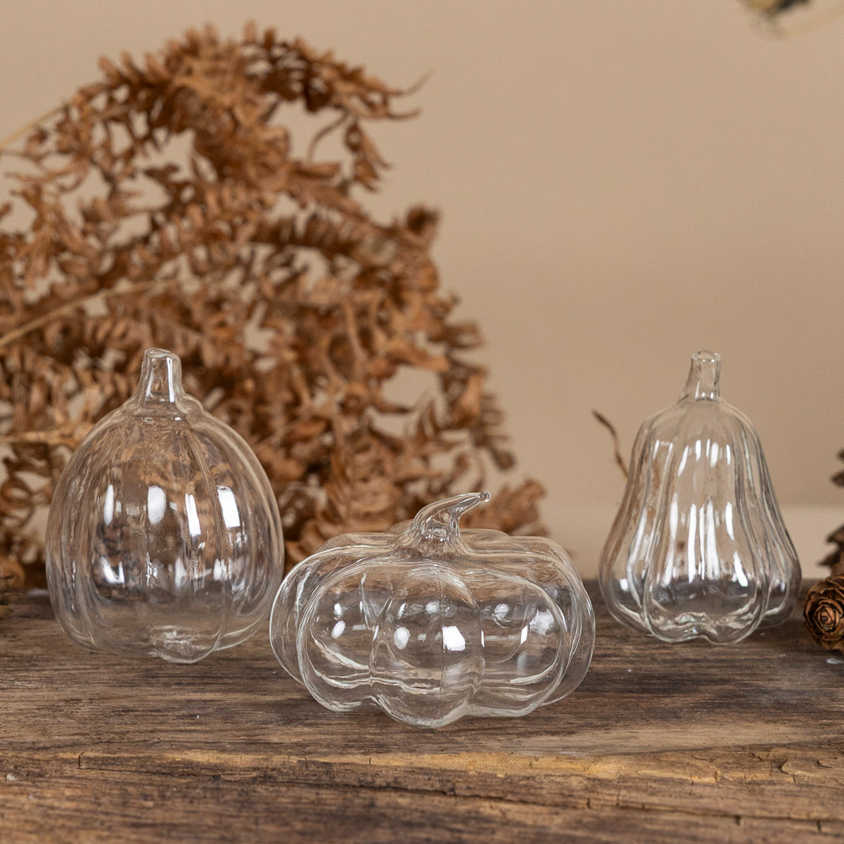 Kürbis 3er Set - Glas