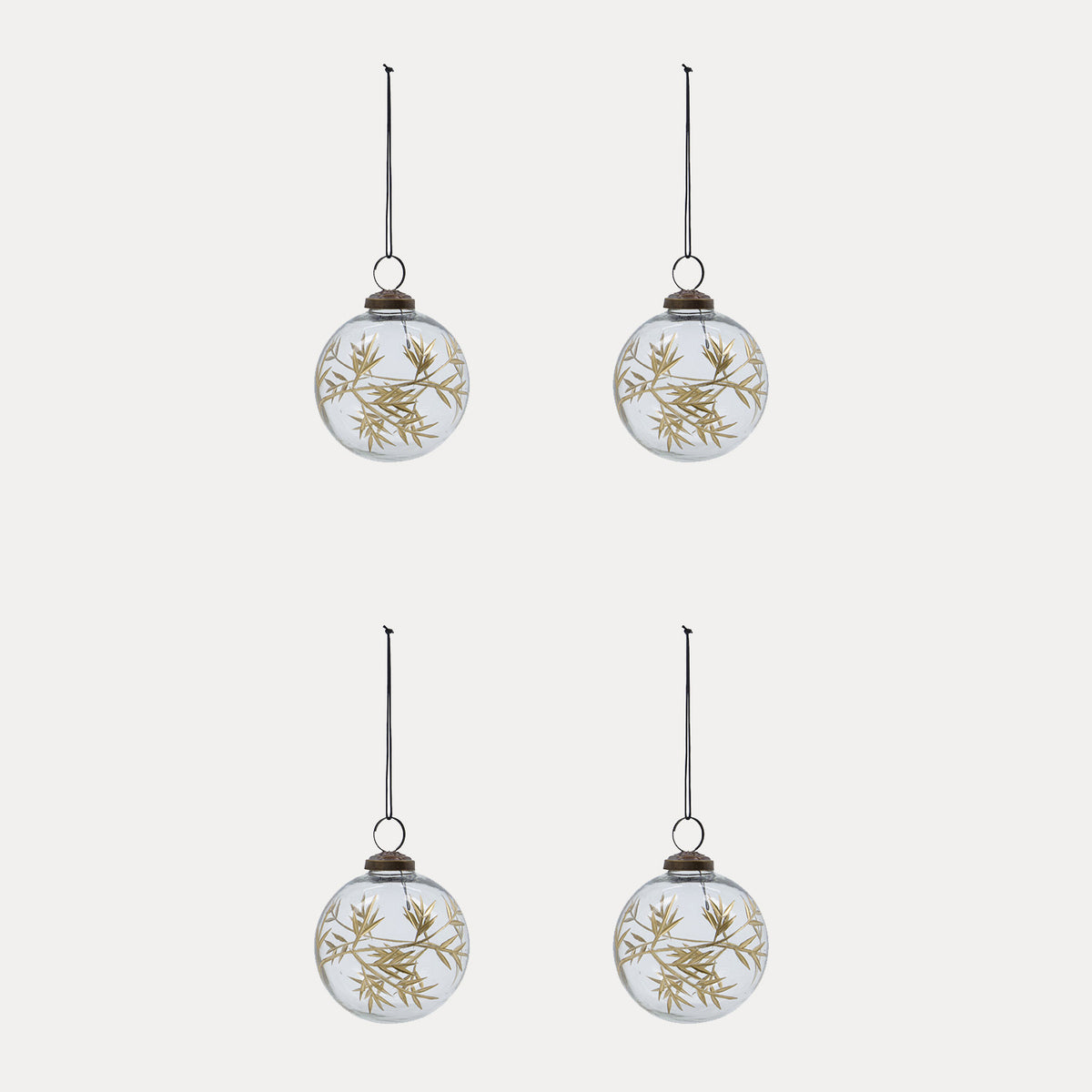 Weihnachtskugel Leaf - gold