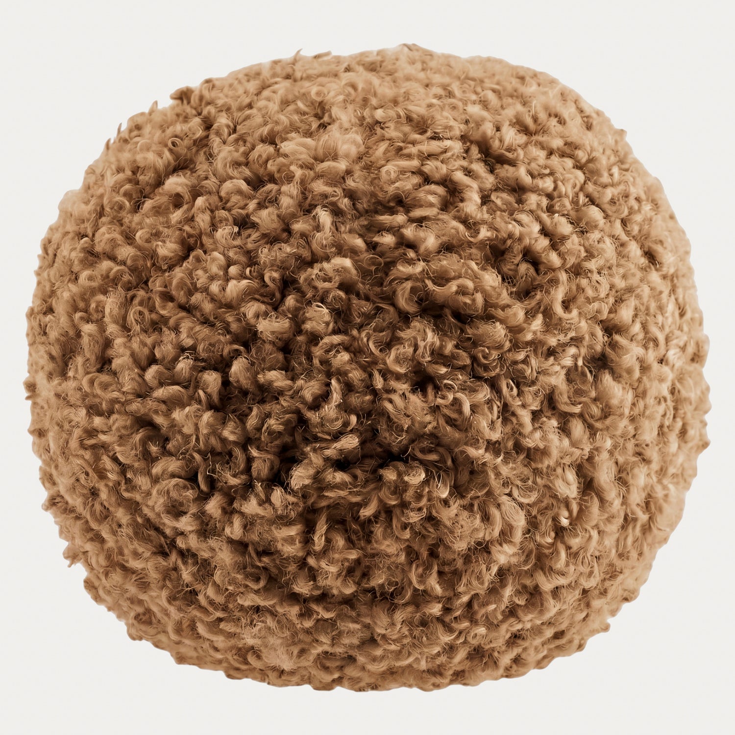 Rundes Kissen Teddy - Tan