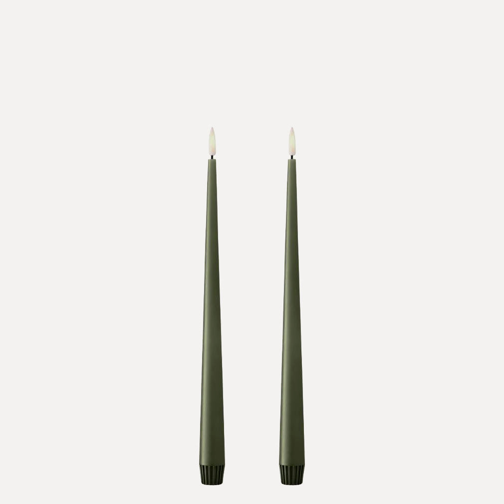 Ester & Erik LED Stabkerzen 2er Set - 70 green soil