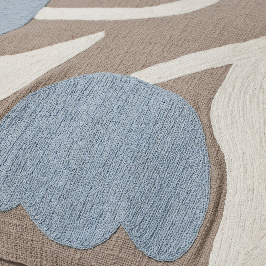 Kissenbezug Dora - Taupe Greige / Light Blue