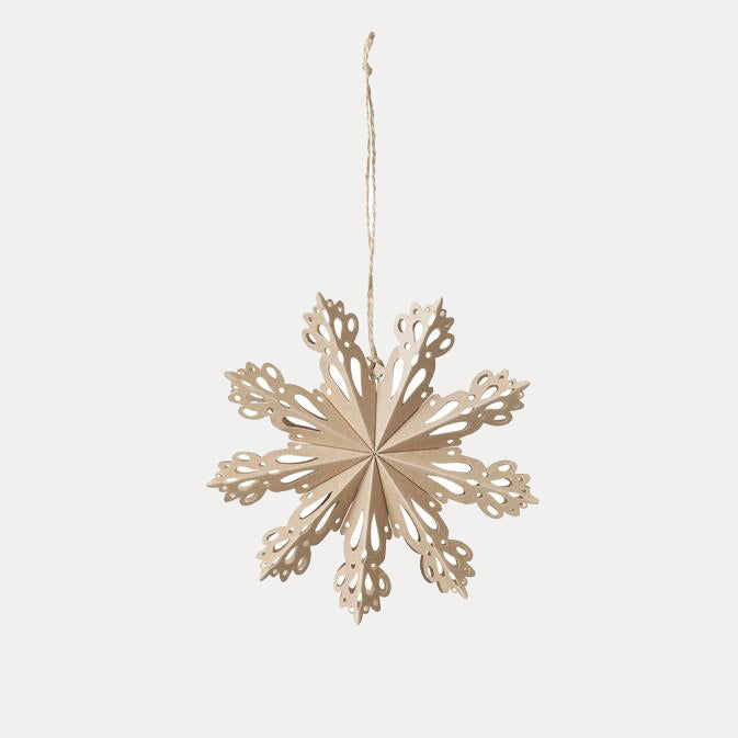 Weihnachtsstern Snowflake - natural brown