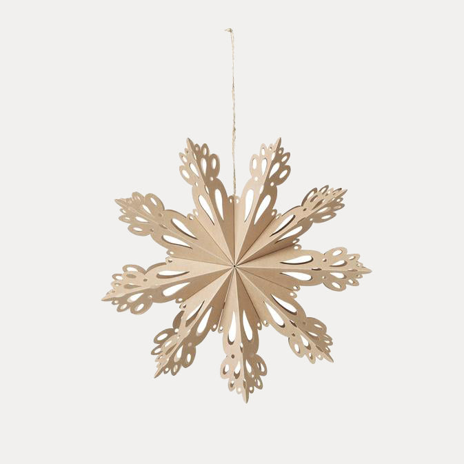 Weihnachtsstern Snowflake - natural brown