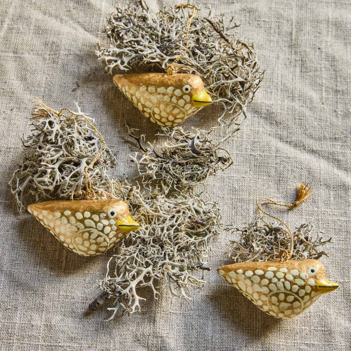 Osterschmuck Bird 3er Set - gelb