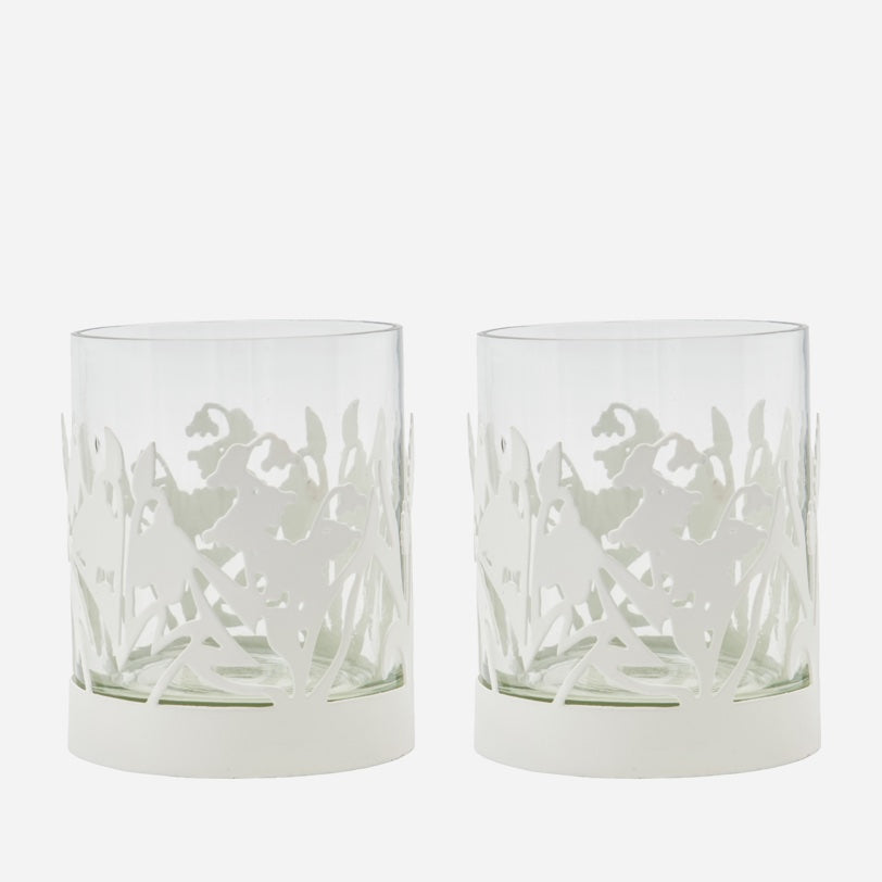 Windlicht Lilly 2er Set - weiß