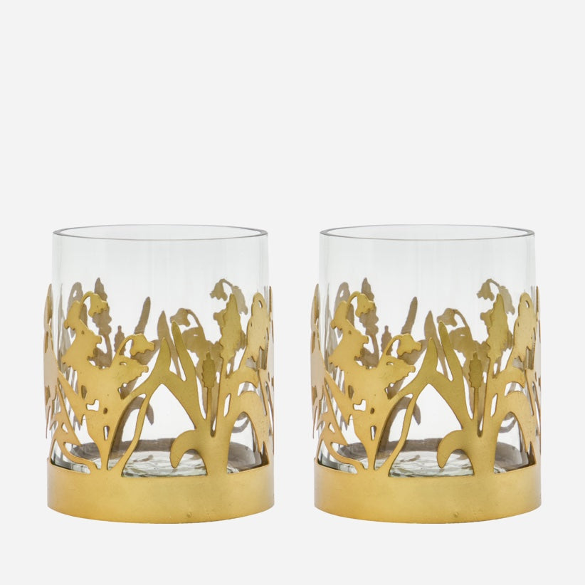 Windlicht Lilly 2er Set - gold