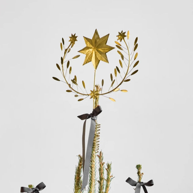 Weihnachtsbaumstern Clip - gold