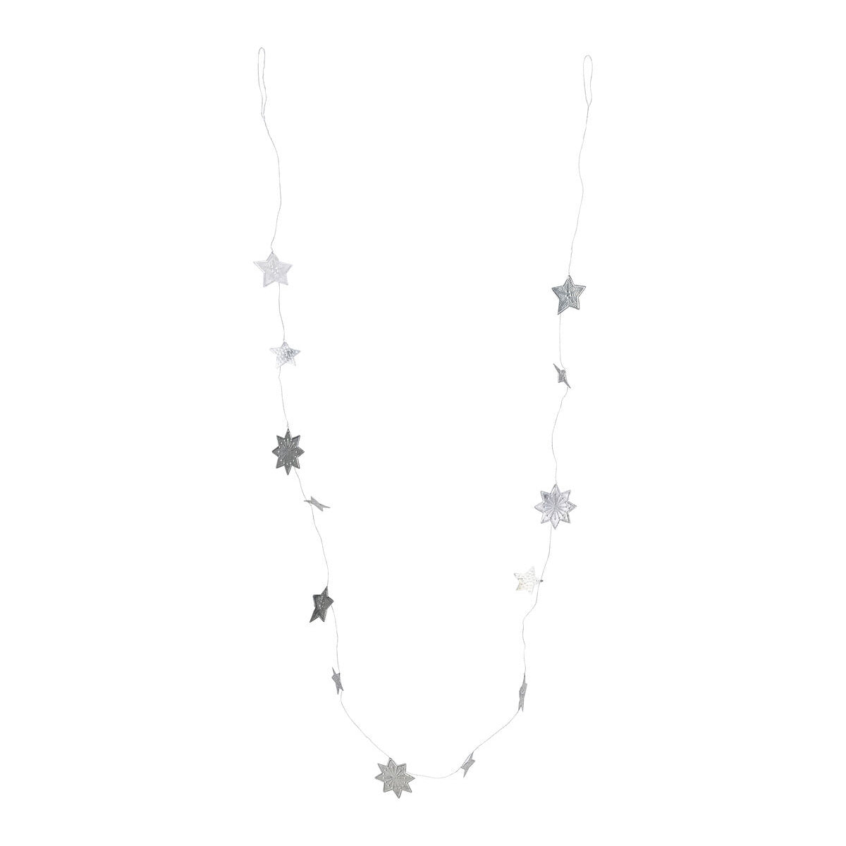 Girlande Stars - silber
