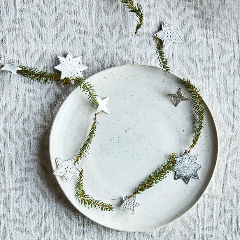 Girlande Stars - silber