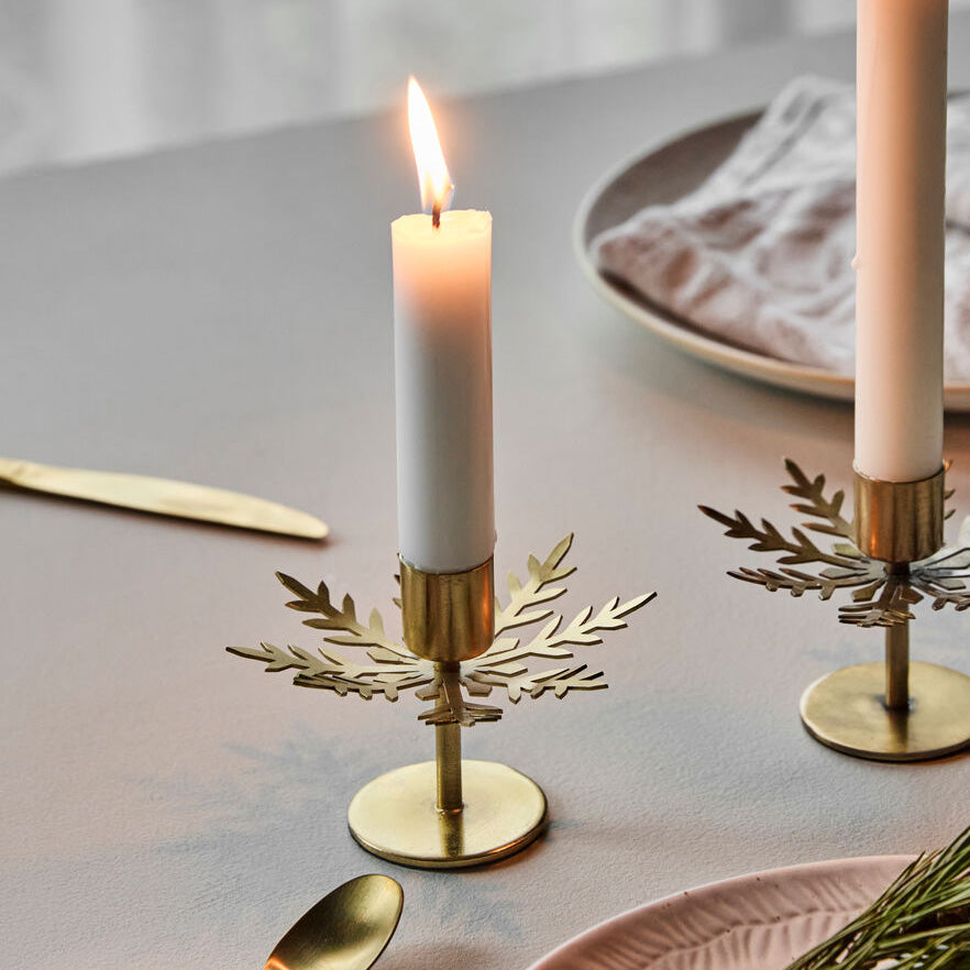 Kerzenhalter Snowflake - gold