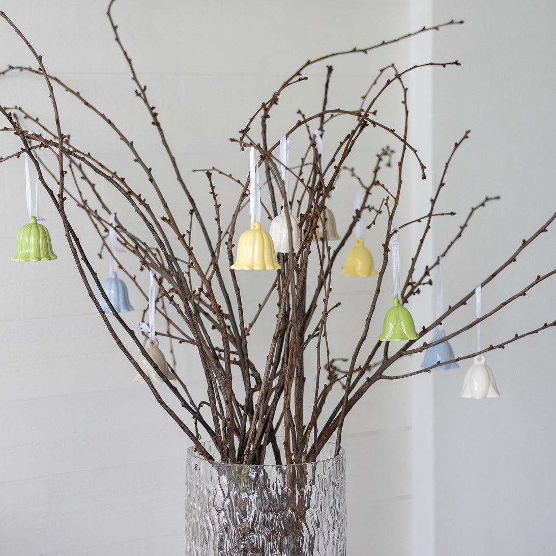 Keramikanhänger Blume Klocklilja - weiß