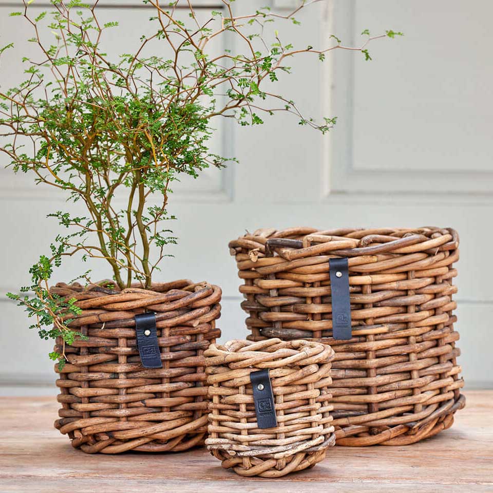 Rattan-Korb Sarang - rund