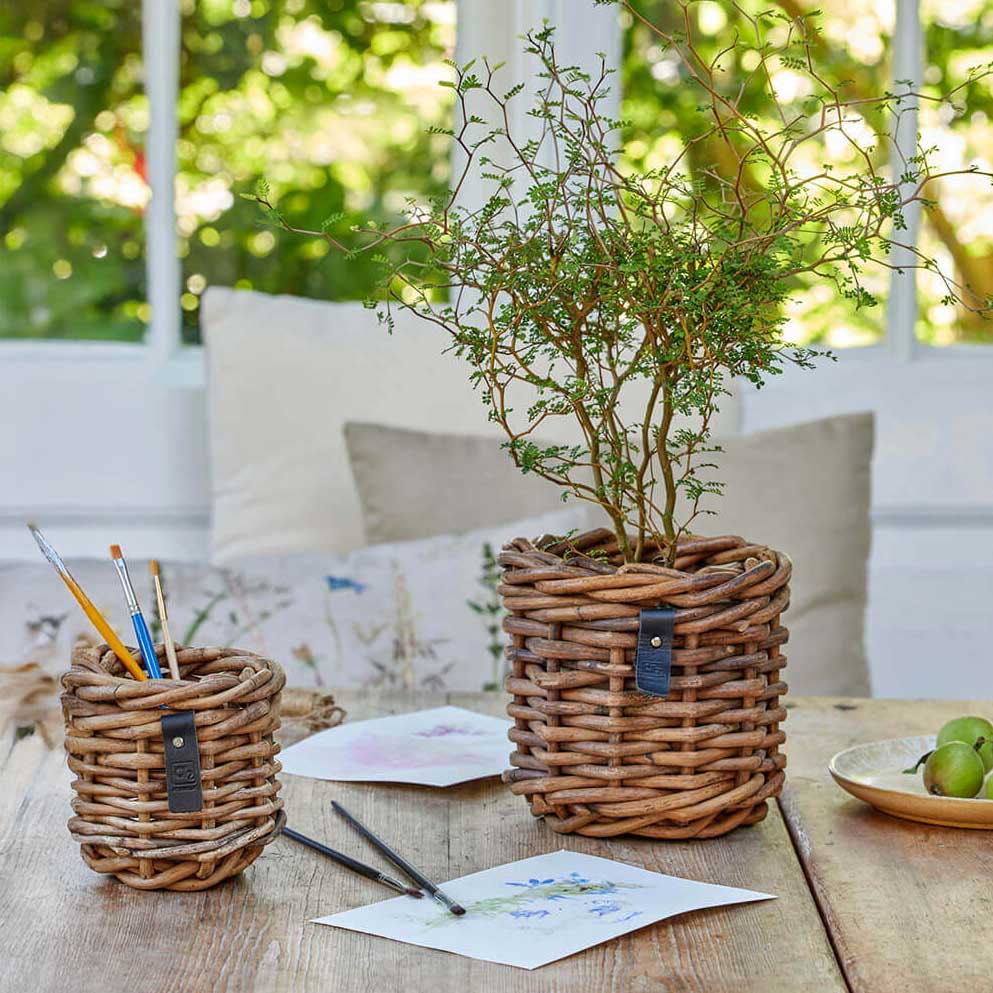 Rattan-Korb Sarang - rund