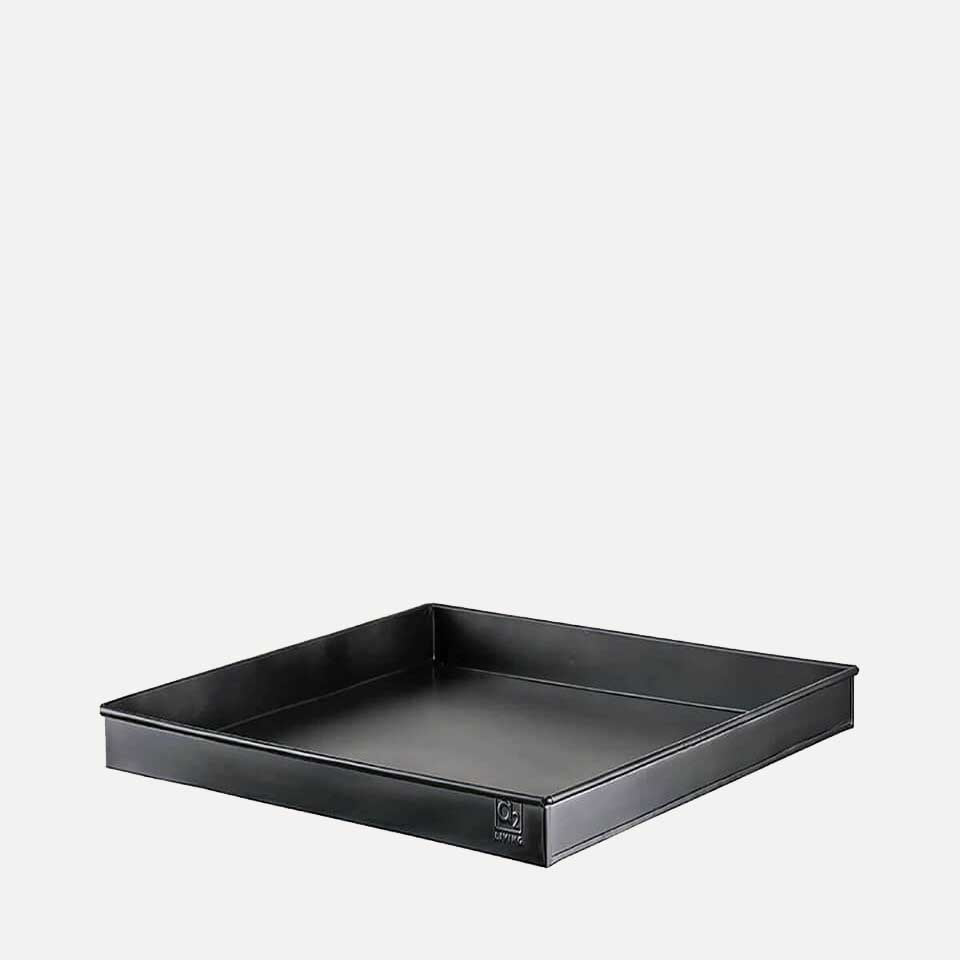Tablett / Untersetzer eckig - schwarz