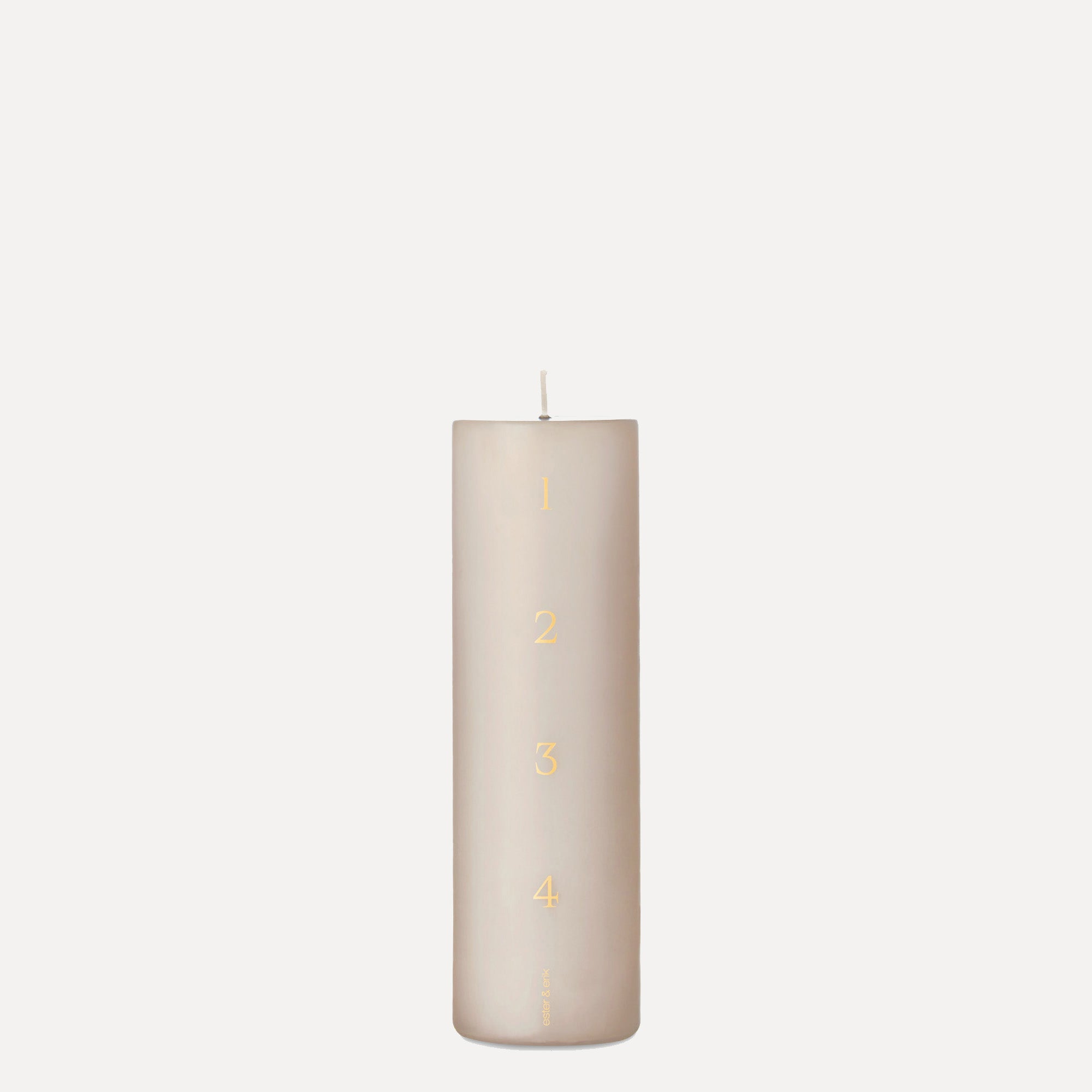 Ester & Erik Adventskerze Pillar - 22 linen grey