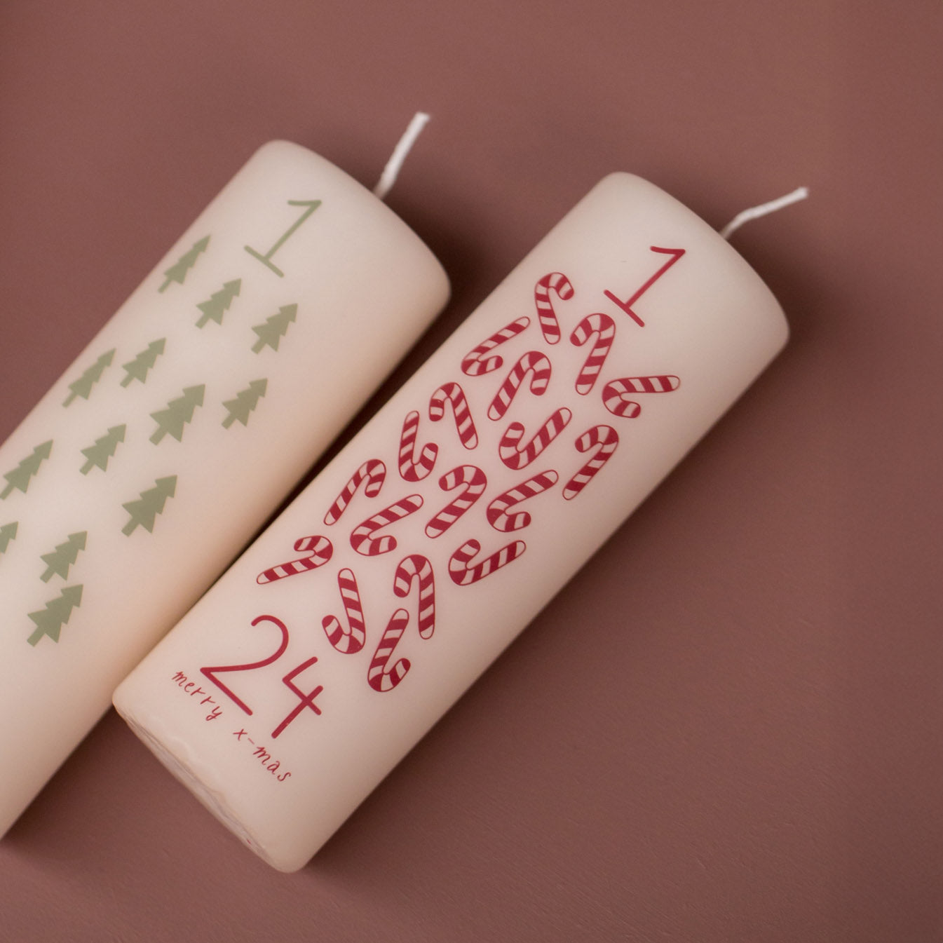 Adventskerze - Zuckerstangen