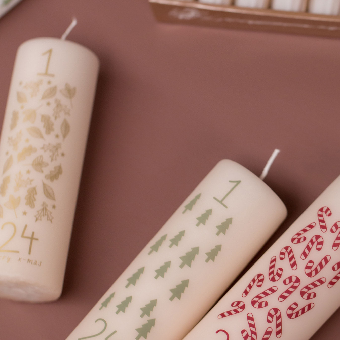 Adventskerze - Holly Jolly