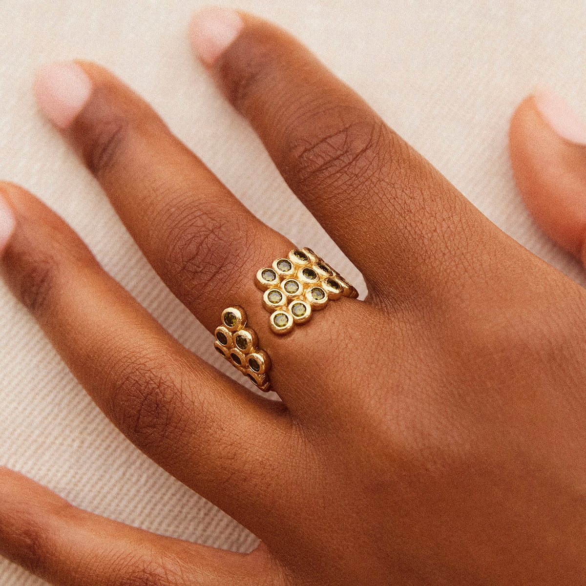 Ring Amelia Trio - olive gold