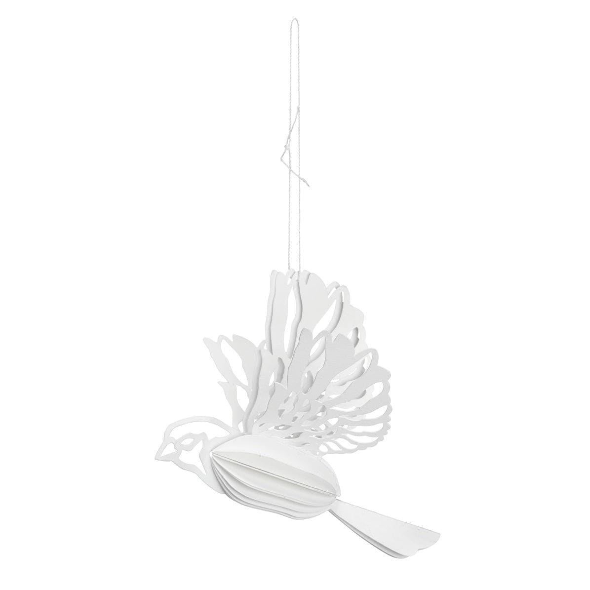 Anhänger Papier Vogel 2er Set - natur